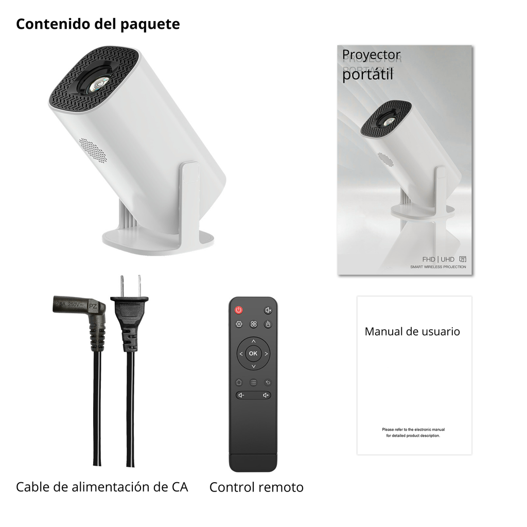 4K Mini Proyector – Experiencia de cine en cualquier lugar