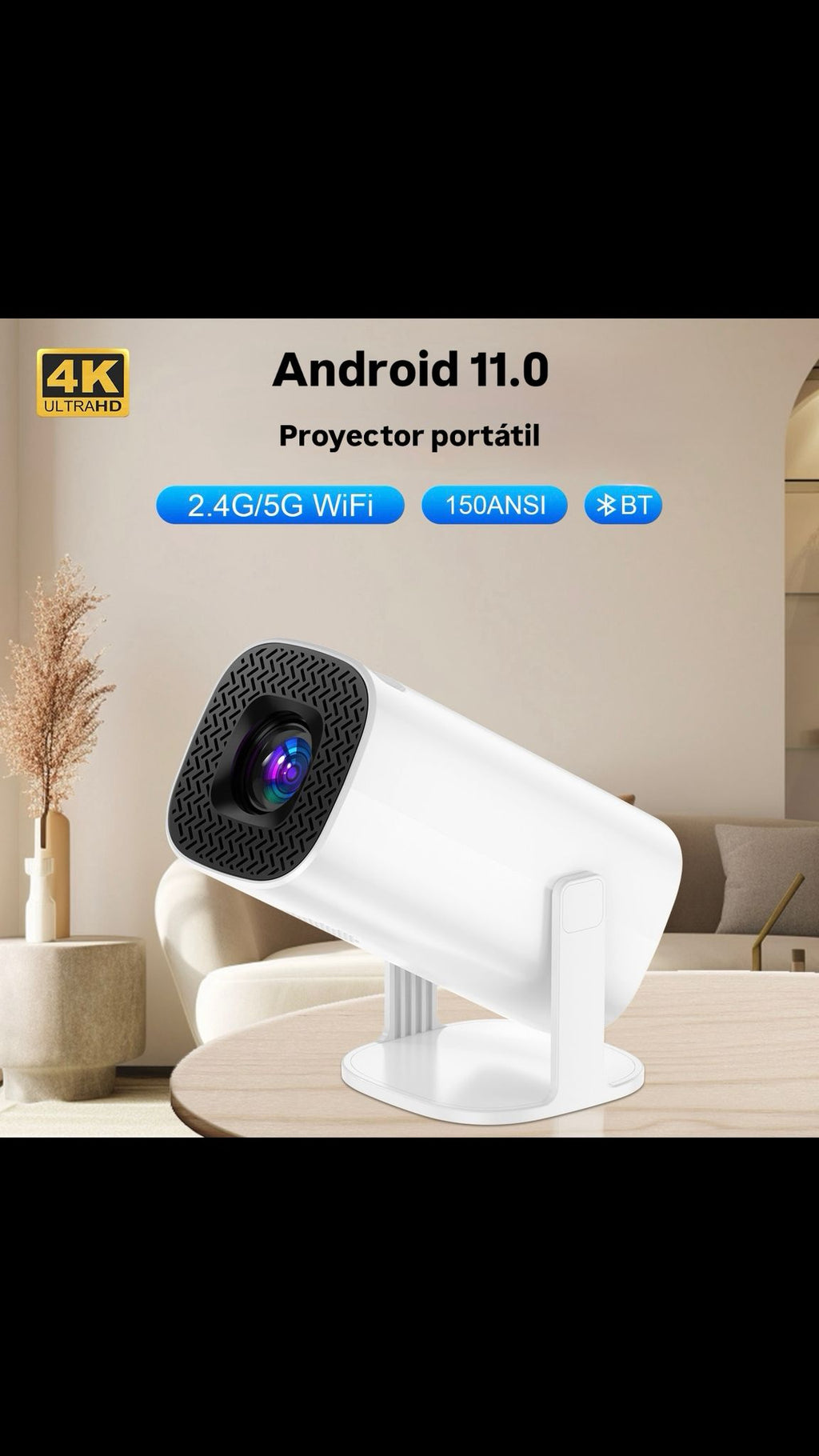 4K Mini Proyector – Experiencia de cine en cualquier lugar